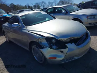2002 Lexus SC with VIN JTHFN48Y720028912, listed as a IAAI auction lot 41810756 with 80,036 mi miles. Bid and sale history available at carsss.com. Image 1.