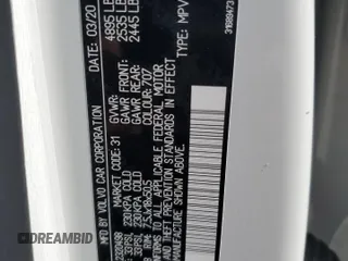 2020 Volvo XC40 Inscription z VIN YV4162UL1L2320498, wystawiony jako Copart lot #58047125 z przebiegiem 64 346 mil mil oraz Szkoda całkowita • Salvage title. Historia ofert i sprzedaży dostępna na DreamBid. Obrazek 13.