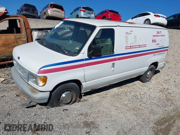 1999 Ford Econoline Cargo with VIN 1FTRE1425XHC16321, listed as a IAAI auction lot 40875096 with 253,355 mi miles and . Bid and sale history available at DreamBid. Image 2.