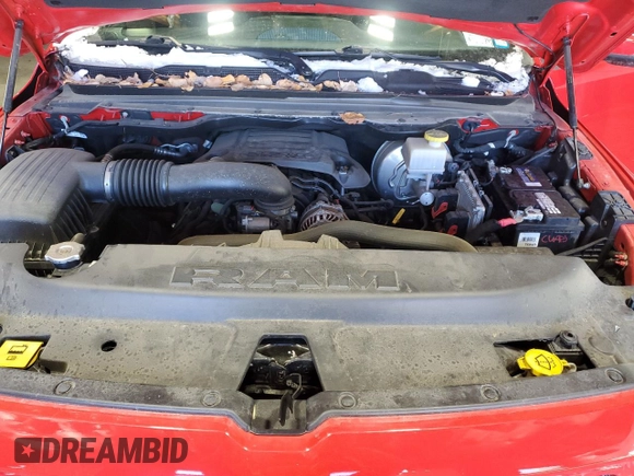 2021 Ram 1500 Big Horn with VIN 1C6SRFBT1MN798825, listed as a Copart auction lot 43116495 with 25,635 mi miles and Salvage Title. Bid and sale history available at carsss.com. Image 13.