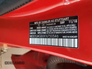2019 Mercedes-Benz CLA 250 z VIN WDDSJ4GB0KN750546, wystawiony jako Copart lot #52394885 z przebiegiem 86 383 mil mil oraz Szkoda całkowita • Salvage title. Historia ofert i sprzedaży dostępna na DreamBid. Obrazek 14.