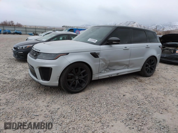 2022 Land Rover Range Rover Sport SVR with VIN SALWZ2RE2NA220101, listed as a Copart auction lot 54006325 with 24,809 mi miles and Salvage title. Bid and sale history available at DreamBid. Image 1.