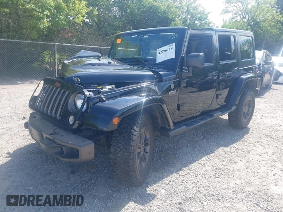 2016 Jeep Wrangler Unlimited Sahara with VIN 1C4BJWEG8GL253803, listed as a IAAI auction lot 42296118 with 163,463 mi miles and . Bid and sale history available at DreamBid. Image 2.