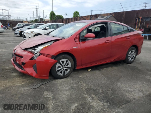 2017 Toyota Prius Two with VIN JTDKARFU0H3533240, listed as a Copart auction lot 53893145 with 66,551 mi miles and Salvage Title. Bid and sale history available at DreamBid. Image 1.