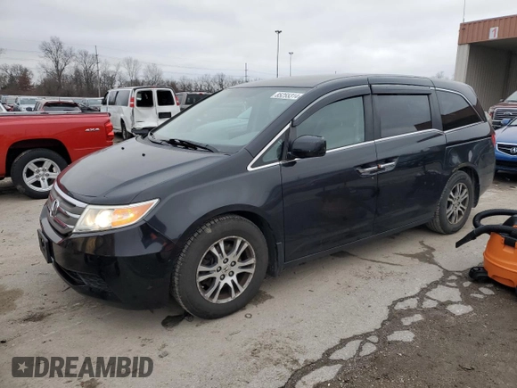2012 Honda Odyssey EX z VIN 5FNRL5H45CB005641, wystawiony jako Copart lot #85255314 z przebiegiem 145 566 mil mil oraz Szkoda całkowita • Salvage title. Historia ofert i sprzedaży dostępna na DreamBid. Obrazek 1.