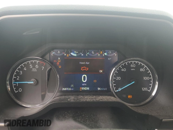 2023 Ford F-150 XL with VIN 1FTEW1EP8PKF20042, listed as a Copart auction lot 55163335 with 26,870 mi miles and Salvage title. Bid and sale history available at DreamBid. Image 9.