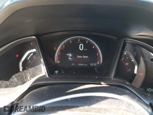 2018 Honda Civic Si with VIN 2HGFC1E50JH705875, listed as a Copart auction lot 49696525 with 105,061 mi miles and Salvage Title. Bid and sale history available at DreamBid. Image 9.