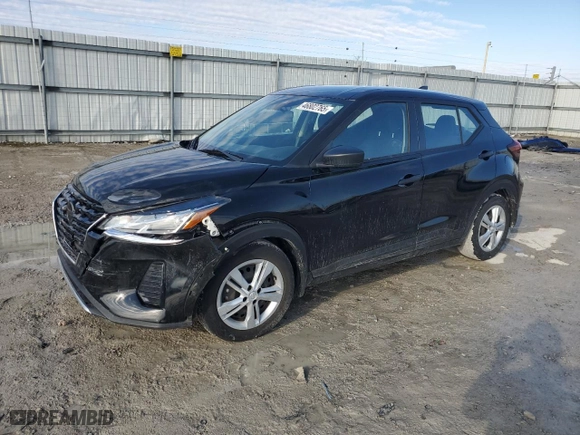 2021 Nissan Kicks S with VIN 3N1CP5BVXML496225, listed as a Copart auction lot 46802765 with 43,885 mi miles and Salvage Title. Bid and sale history available at carsss.com. Image 1.