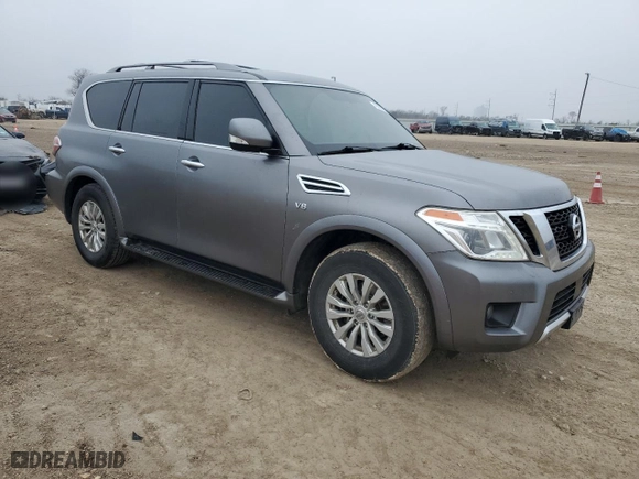 2018 Nissan Armada SL with VIN JN8AY2ND9JX003061, listed as a Copart auction lot 45853975 with 77,885 mi miles and Salvage Title. Bid and sale history available at carsss.com. Image 4.