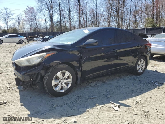 2016 Hyundai Elantra SE with VIN KMHDH4AE8GU474904, listed as a Copart auction lot 50941745 with 105,815 mi miles and Salvage Title. Bid and sale history available at carsss.com. Image 1.