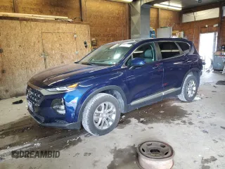 2019 Hyundai Santa Fe SE with VIN 5NMS2CAD9KH098017, listed as a Copart auction lot 64760335 with 48,456 mi miles and Salvage title. Bid and sale history available at DreamBid. Image 1.