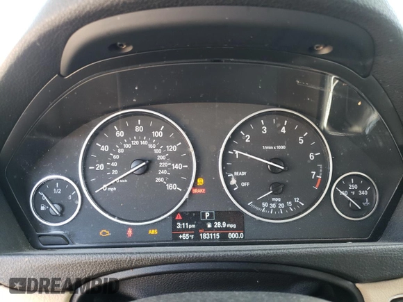 2015 BMW 3 Series 320i with VIN WBA3B1C59FP831627, listed as a Copart auction lot 46064255 with 183,115 mi miles and Salvage Title. Bid and sale history available at carsss.com. Image 9.