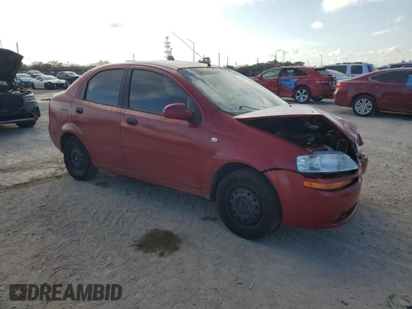 2006 Chevrolet Aveo LS with VIN KL1TD56646B681567, listed as a Copart auction lot 43339015 with 10 mi miles and Salvage title. Bid and sale history available at DreamBid. Image 4.