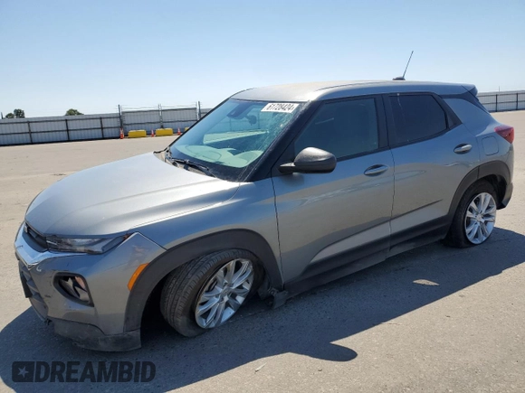 2023 Chevrolet TrailBlazer LS with VIN KL79MMS25PB166771, listed as a Copart auction lot 61728424 with 11,474 mi miles and Salvage Title. Bid and sale history available at DreamBid. Image 1.