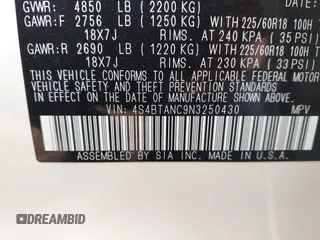 2022 Subaru Outback Limited with VIN 4S4BTANC9N3250430, listed as a IAAI auction lot 41962090 with 36,492 mi miles and . Bid and sale history available at DreamBid. Image 9.