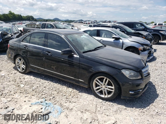 2012 Mercedes-Benz C 300 Sport with VIN WDDGF8BB2CR202340, listed as a Copart auction lot 63282835 with 111,000 mi miles and Salvage title. Bid and sale history available at DreamBid. Image 4.
