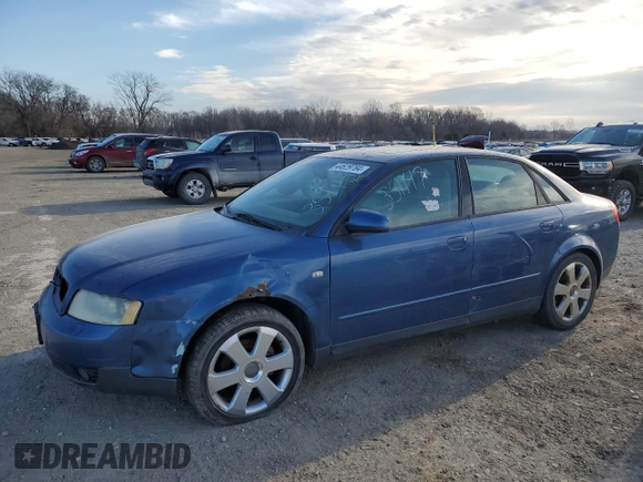 2003 Audi A4 1.8T with VIN WAULC68E13A156261, listed as a Copart auction lot 74357434 with 135,386 mi miles and Non Repairable. Bid and sale history available at carsss.com. Image 1.