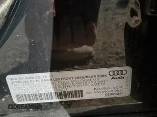 2012 Audi A8 with VIN WAUAVAFD5CN013921, listed as a Copart auction lot 47845595 with 92,512 mi miles and Salvage title. Bid and sale history available at DreamBid. Image 13.