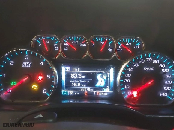 2017 Chevrolet Silverado 1500 High Country with VIN 3GCUKTEC2HG356392, listed as a IAAI auction lot 40929284 with 93,576 mi miles. Bid and sale history available at carsss.com. Image 7.