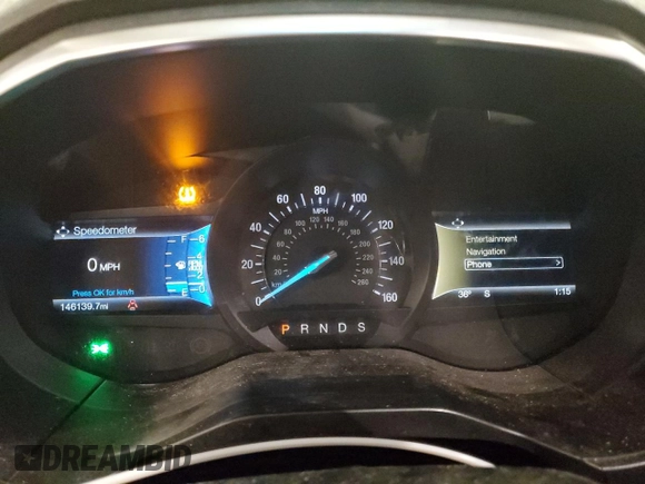 2015 Ford Edge Titanium with VIN 2FMTK4K82FBC34158, listed as a Copart auction lot 44114675 with 146,139 mi miles and Salvage Title. Bid and sale history available at carsss.com. Image 9.