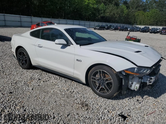 2021 Ford Mustang GT with VIN 1FA6P8CF5M5143867, listed as a Copart auction lot 52494805 with 53,992 mi miles and Salvage title. Bid and sale history available at DreamBid. Image 4.