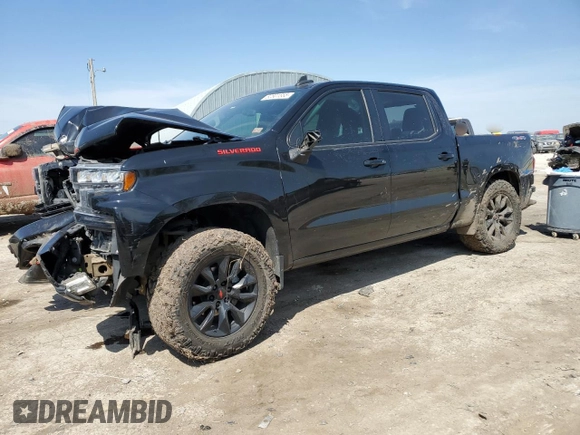 2021 Chevrolet Silverado 1500 RST with VIN 1GCUYEEL0MZ116018, listed as a Copart auction lot 52501555 with Not Provided miles and Salvage Title. Bid and sale history available at DreamBid. Image 1.