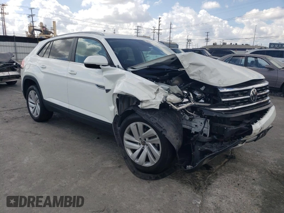 2021 Volkswagen Atlas SE with VIN 1V2WC2CA3MC201976, listed as a Copart auction lot 71682634 with 41,249 mi miles and Salvage title. Bid and sale history available at DreamBid. Image 4.