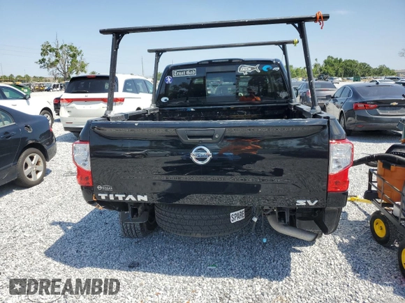 2021 Nissan Titan SV with VIN 1N6AA1EE9MN524930, listed as a Copart auction lot 52069845 with 44,280 mi miles and Salvage Title. Bid and sale history available at DreamBid. Image 6.