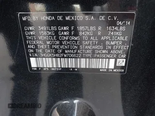2015 Honda Fit EX-L with VIN 3HGGK5H82FM706622, listed as a IAAI auction lot 41767389 with 95,670 mi miles. Bid and sale history available at carsss.com. Image 9.