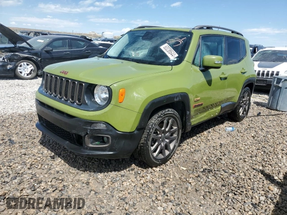 2016 Jeep Renegade Latitude with VIN ZACCJABW0GPD61699, listed as a Copart auction lot 60238644 with 59,545 mi miles and Salvage Title. Bid and sale history available at DreamBid. Image 1.