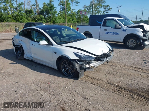 2023 Tesla Model 3 with VIN 5YJ3E1EA9PF557880, listed as a IAAI auction lot 42481413 with 40,582 mi miles and . Bid and sale history available at DreamBid. Image 1.