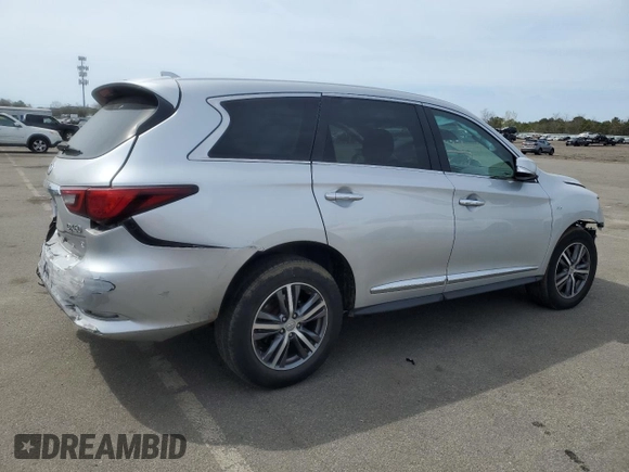2020 Infiniti QX60 Signature Edition with VIN 5N1DL0MM8LC527577, listed as a Copart auction lot 53830435 with 80,090 mi miles and Salvage title. Bid and sale history available at DreamBid. Image 3.