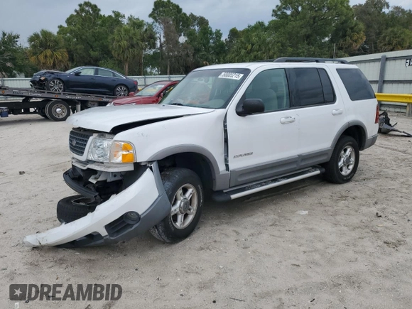 2002 Ford Explorer XLT with VIN 1FMZU63K42UD20344, listed as a Copart auction lot 50005215 with 63,640 mi miles and Salvage Title. Bid and sale history available at DreamBid. Image 1.