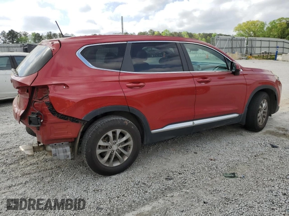 2019 Hyundai Santa Fe SE with VIN 5NMS23AD9KH096865, listed as a Copart auction lot 51138455 with 89,186 mi miles and Salvage Title. Bid and sale history available at carsss.com. Image 3.
