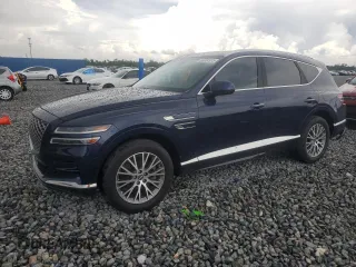 2021 Genesis GV80 with VIN KMUHB4SB4MU051404, listed as a Copart auction lot 63604915 with 56,710 mi miles and Salvage title. Bid and sale history available at DreamBid. Image 1.