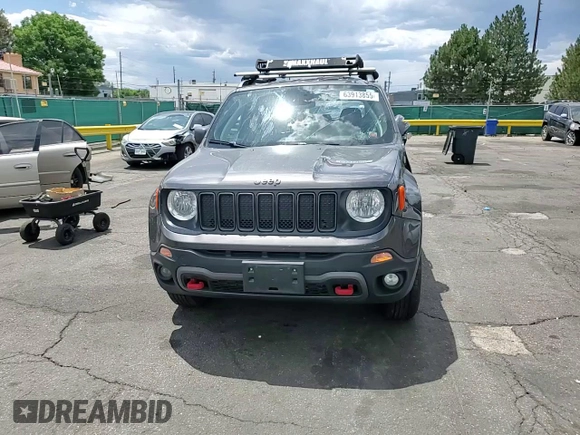 2020 Jeep Renegade Trailhawk with VIN ZACNJBC18LPL42780, listed as a Copart auction lot 63913855 with 54,343 mi miles and Salvage title. Bid and sale history available at DreamBid. Image 14.