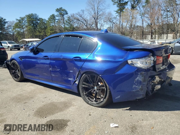 2019 BMW M5 Competition z VIN WBSJF0C55KB284512, wystawiony jako Copart lot #49328765 z przebiegiem Nie podano mil oraz Szkoda całkowita • Salvage title. Historia ofert i sprzedaży dostępna na DreamBid. Obrazek 2.