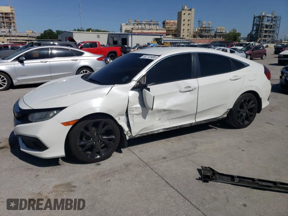 2019 Honda Civic Sport with VIN 19XFC2F81KE049938, listed as a Copart auction lot 52712405 with 150,985 mi miles and Salvage Title. Bid and sale history available at DreamBid. Image 1.
