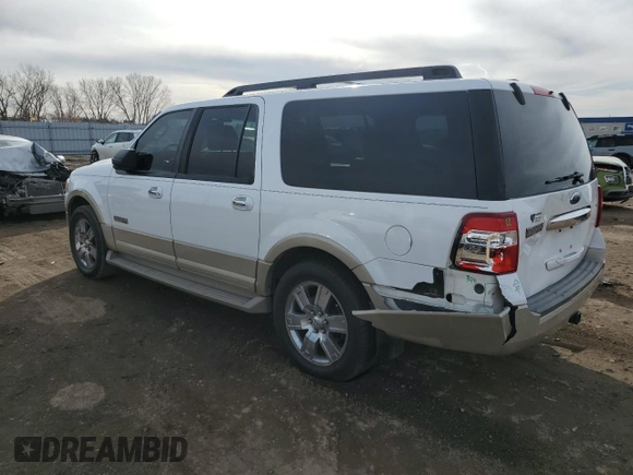 2007 Ford Expedition Max Eddie Bauer with VIN 1FMFK18577LA24715, listed as a Copart auction lot 46922925 with 142,205 mi miles and Salvage Title. Bid and sale history available at DreamBid. Image 2.