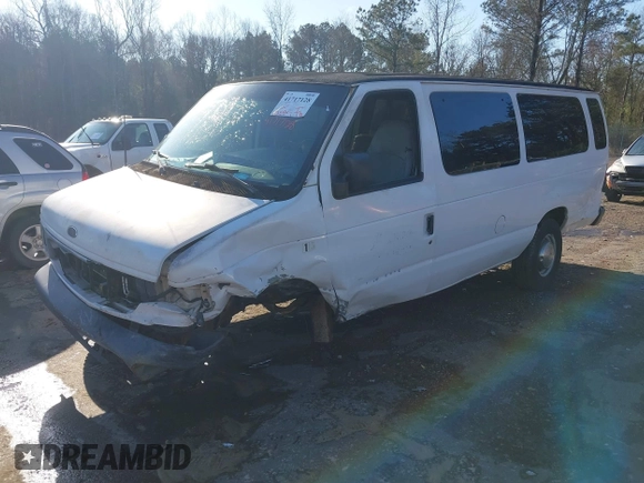2001 Ford Econoline Passenger XL with VIN 1FBSS31S11HA07065, listed as a IAAI auction lot 41717128 with 112,584 mi miles and . Bid and sale history available at DreamBid. Image 2.