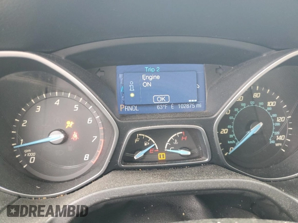 2013 Ford Focus SE with VIN 1FADP3F23DL359358, listed as a Copart auction lot 56627735 with 102,875 mi miles and Non repairable. Bid and sale history available at DreamBid. Image 9.