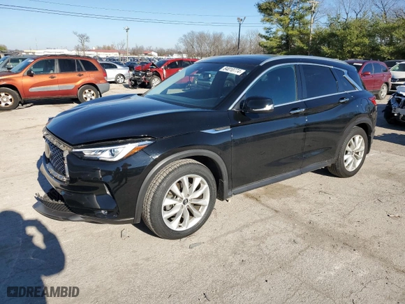 2019 Infiniti QX50 LUXE with VIN 3PCAJ5M32KF119482, listed as a Copart auction lot 84010774 with 46,433 mi miles and Salvage Title. Bid and sale history available at carsss.com. Image 1.