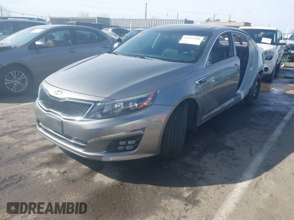2015 Kia Optima SXL Turbo with VIN 5XXGR4A60FG413655, listed as a IAAI auction lot 41652388 with 134,642 mi miles and . Bid and sale history available at DreamBid. Image 2.