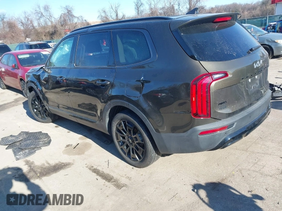 2022 Kia Telluride EX with VIN 5XYP3DHC1NG237397, listed as a IAAI auction lot 41615628 with 44,732 mi miles and . Bid and sale history available at carsss.com. Image 3.