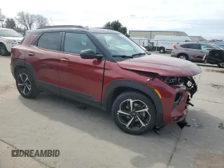 2023 Chevrolet TrailBlazer RS with VIN KL79MTSLXPB069701, listed as a Copart auction lot 47890305 with 16,539 mi miles and Salvage Title. Bid and sale history available at DreamBid. Image 4.