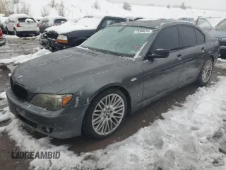 2007 BMW 7 Series 750i with VIN WBAHL83587DT08789, listed as a Copart auction lot 79364414 with 172,496 mi miles and Salvage Title. Bid and sale history available at carsss.com. Image 1.