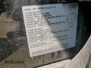 2019 Audi Q7 Premium Plus with VIN WA1LHAF74KD037106, listed as a Copart auction lot 59016685 with 85,467 mi miles and Salvage title. Bid and sale history available at DreamBid. Image 14.