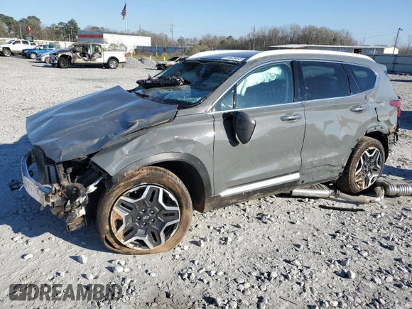 2023 Hyundai Santa Fe Limited with VIN 5NMS44AL7PH486152, listed as a Copart auction lot 46529495 with 0 mi miles and Salvage Title. Bid and sale history available at carsss.com. Image 1.
