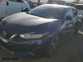 2021 Nissan Maxima SV with VIN 1N4AA6CVXMC503914, listed as a Copart auction lot 47483425 with 74,651 mi miles and Salvage Title. Bid and sale history available at carsss.com. Image 1.