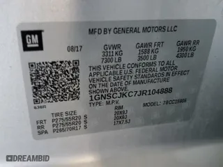 2018 Chevrolet Suburban Premier with VIN 1GNSCJKC7JR104888, listed as a Copart auction lot 68027604 with 69,632 mi miles and Salvage Title. Bid and sale history available at carsss.com. Image 13.